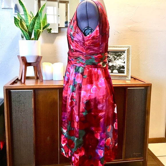 Banana Republic Red Silk Satin Dress - Picture 7 of 8